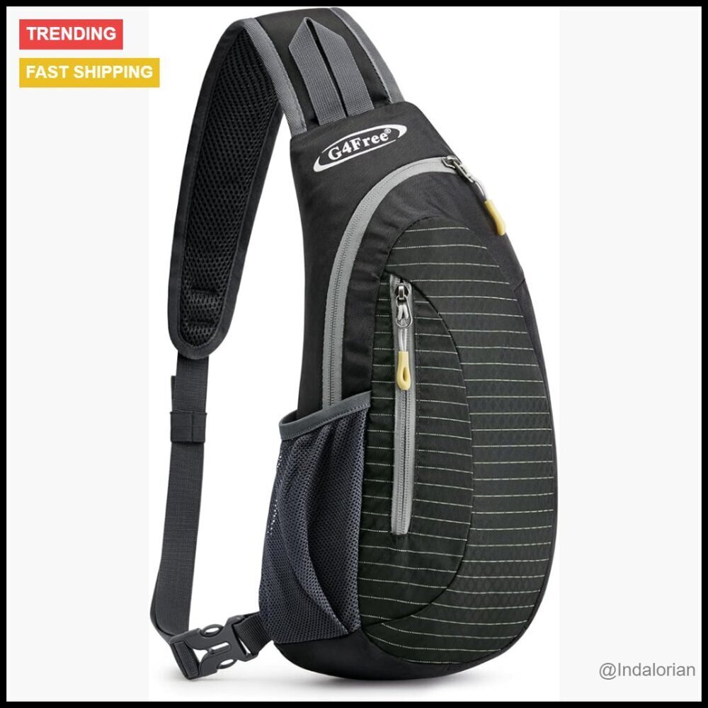 Sling Bag Crossbody Backpack Lightweight Travel Outdoor Sports Adjustable Strap